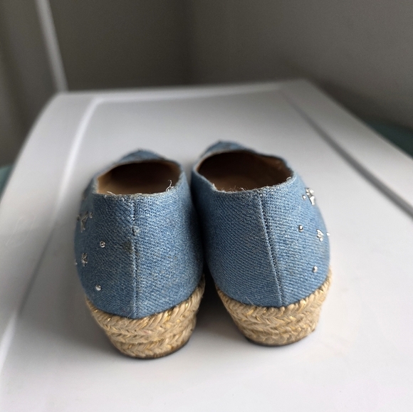 Vintage Stuart Weitzman Blue Jean Star Wedges Size 7.5 - Picture 5 of 9